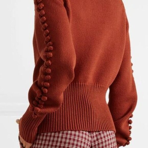 Chloe Red Bobble Pom Pom Jumper - Picture 9 of 9